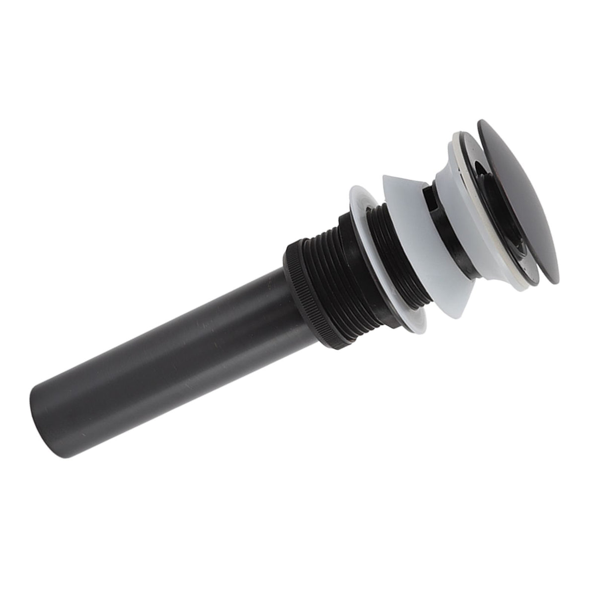 Bathroom Basin Sink Popping Up Drainer Lavatory Odor Resistant Sink Waste Drainer Black with Basket With Overflow Hole