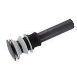 Bathroom Basin Sink Popping Up Drainer Lavatory Odor Resistant Sink Waste Drainer Black with Basket With Overflow Hole