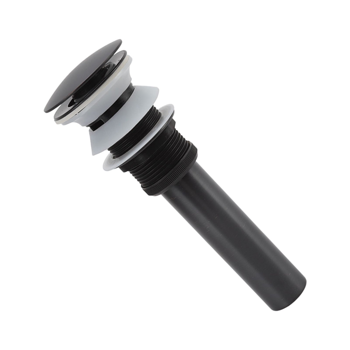 Bathroom Basin Sink Popping Up Drainer Lavatory Odor Resistant Sink Waste Drainer Black with Basket With Overflow Hole
