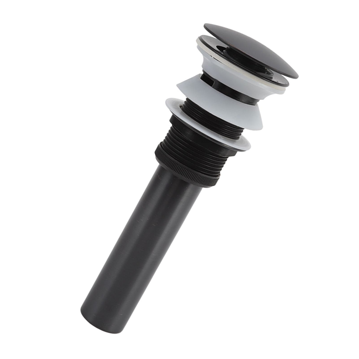 Bathroom Basin Sink Popping Up Drainer Lavatory Odor Resistant Sink Waste Drainer Black with Basket With Overflow Hole