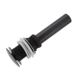 Bathroom Basin Sink Popping Up Drainer Lavatory Odor Resistant Sink Waste Drainer Black with Basket Without Overflow Hole - Rear View