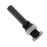 Bathroom Basin Sink Popping Up Drainer Lavatory Odor Resistant Sink Waste Drainer Black with Basket Without Overflow Hole - Close-Up Angle