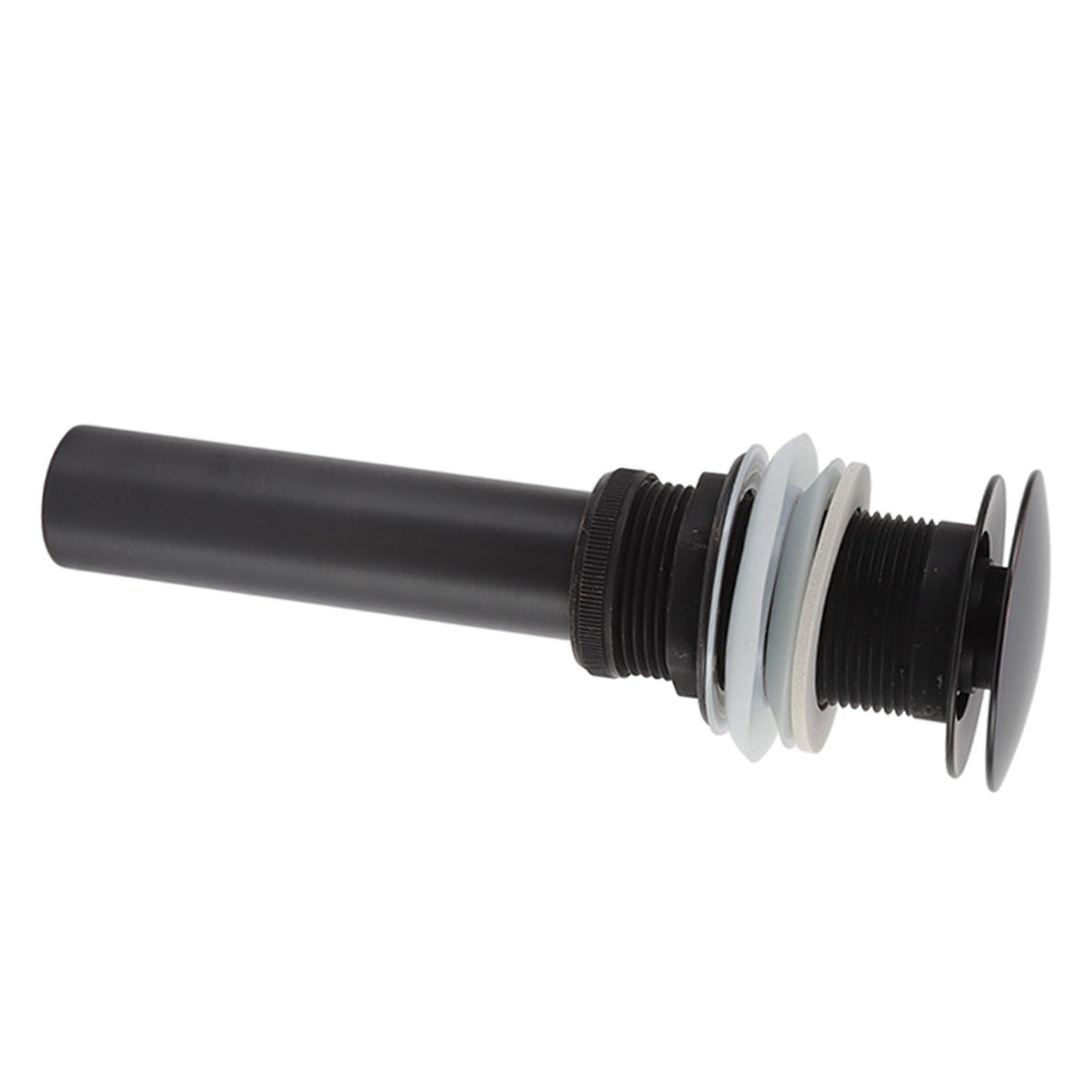 Bathroom Basin Sink Popping Up Drainer Lavatory Odor Resistant Sink Waste Drainer Black with Basket Without Overflow Hole