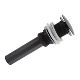 Bathroom Basin Sink Popping Up Drainer Lavatory Odor Resistant Sink Waste Drainer Black with Basket Without Overflow Hole - Extra Image