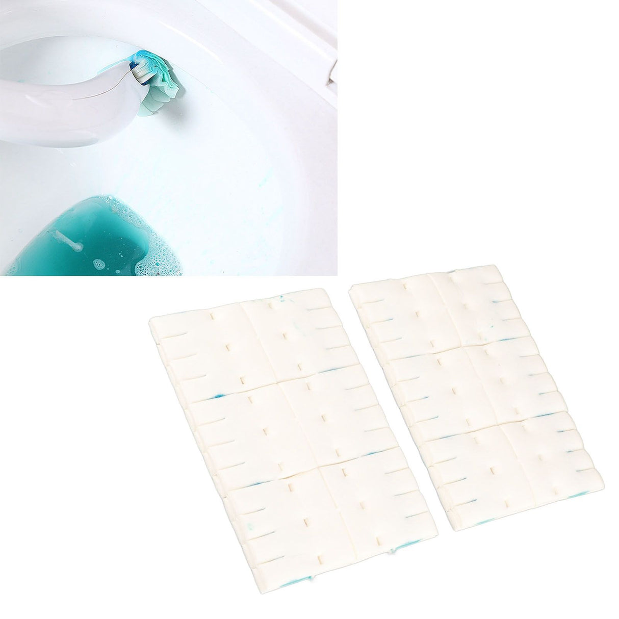 12Pcs Disposable Toilet Brush Replacement Refills for 3061 Toilet Scrubber Wand Refills Supplies Lemon