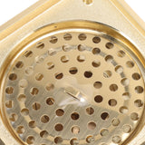 Floor Drain Shallow Water Quadrate Copper Stainless Steel Odor Proof Insect Proof for Bathroom Kitcheng Golden Color - Extra Image