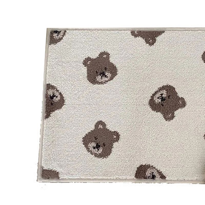 Bathroom Door Mat PVC Environment Friendly Squared Antiskid Soft Kitchen Floor Mat for Home Little Bear 40x60cm/15.7x23.6in