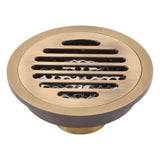 Round Shower Drain Vintage Style Robust Wearproof Sturdy Circle Floor Drain for Bathroom Garage - 45-Degree Angle