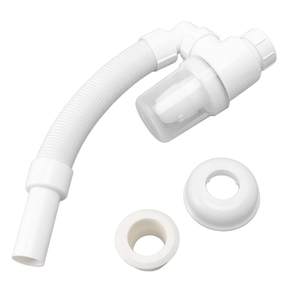 Basin Drain Pipe 90 Degree Wash Basin Sink Drainer Hose White Flexible Anti Odor Drain Pipe for Kitchen Bathroom