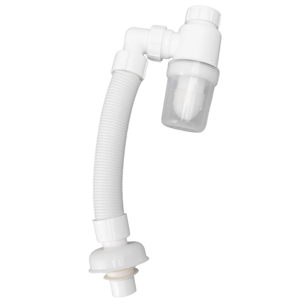 Basin Drain Pipe 90 Degree Wash Basin Sink Drainer Hose White Flexible Anti Odor Drain Pipe for Kitchen Bathroom