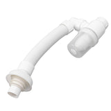 Basin Drain Pipe 90 Degree Wash Basin Sink Drainer Hose White Flexible Anti Odor Drain Pipe for Kitchen Bathroom - Top-Down View