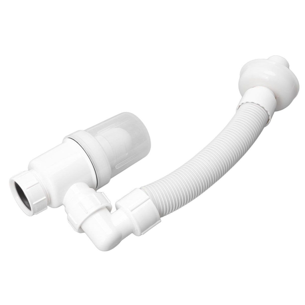 Basin Drain Pipe 90 Degree Wash Basin Sink Drainer Hose White Flexible Anti Odor Drain Pipe for Kitchen Bathroom