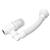 Basin Drain Pipe 90 Degree Wash Basin Sink Drainer Hose White Flexible Anti Odor Drain Pipe for Kitchen Bathroom - 45-Degree Angle