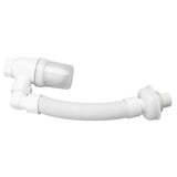 Basin Drain Pipe 90 Degree Wash Basin Sink Drainer Hose White Flexible Anti Odor Drain Pipe for Kitchen Bathroom