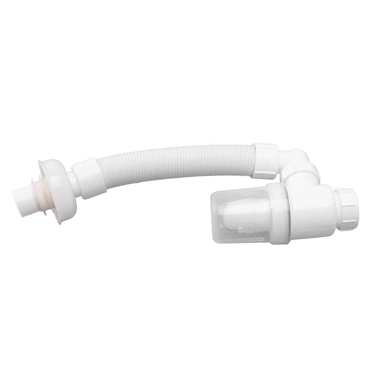 Basin Drain Pipe 90 Degree Wash Basin Sink Drainer Hose White Flexible Anti Odor Drain Pipe for Kitchen Bathroom
