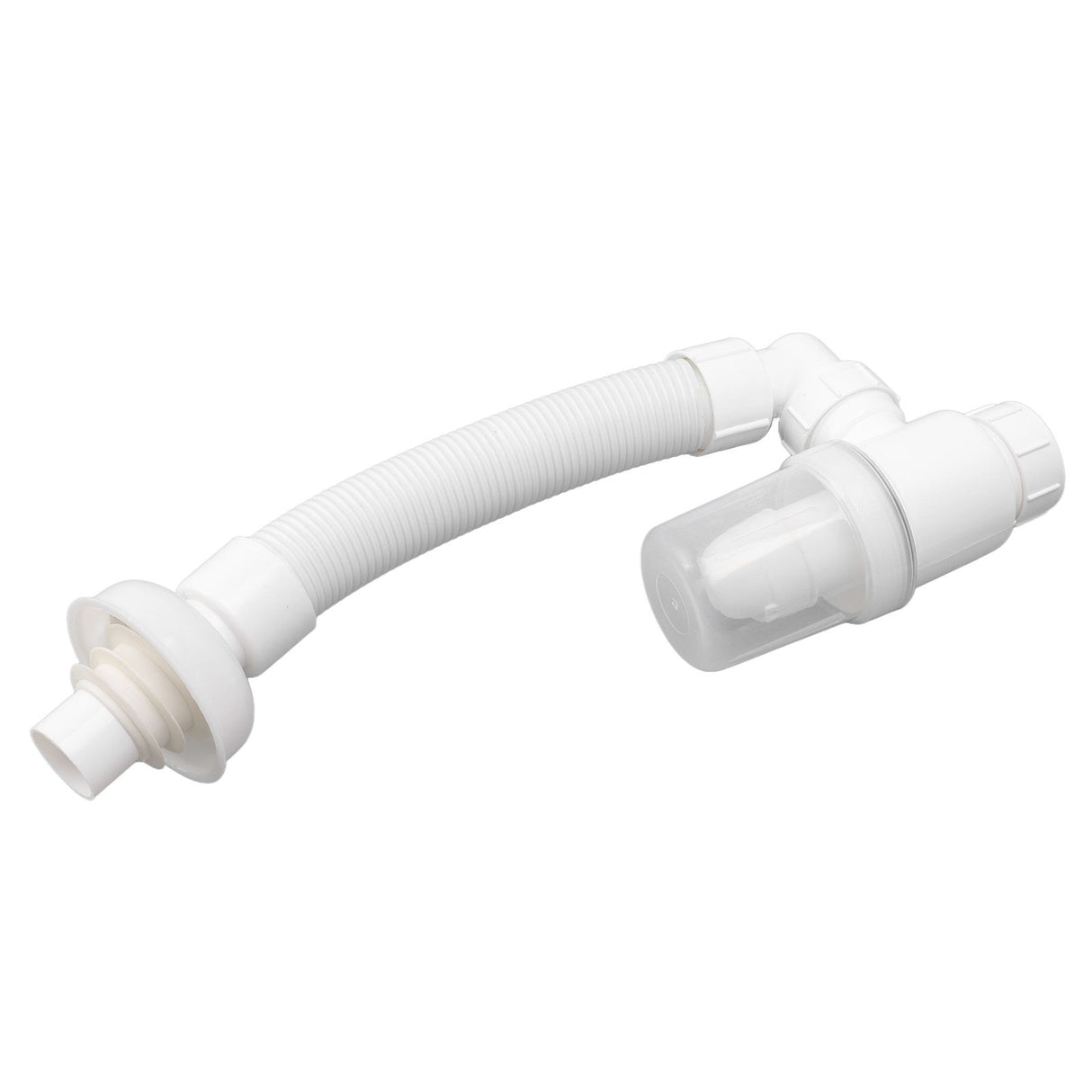Basin Drain Pipe 90 Degree Wash Basin Sink Drainer Hose White Flexible Anti Odor Drain Pipe for Kitchen Bathroom