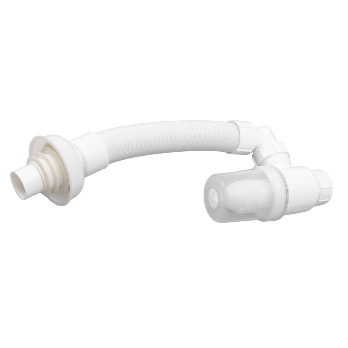 Basin Drain Pipe 90 Degree Wash Basin Sink Drainer Hose White Flexible Anti Odor Drain Pipe for Kitchen Bathroom