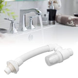 Basin Drain Pipe 90 Degree Wash Basin Sink Drainer Hose White Flexible Anti Odor Drain Pipe for Kitchen Bathroom