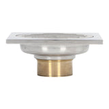 Squared Floor Drain Electroplating Metal High Flow Shower Floor Drain with Cover for Bathroom
