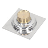 Squared Floor Drain Electroplating Metal High Flow Shower Floor Drain with Cover for Bathroom - Rear View