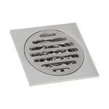 Squared Floor Drain Electroplating Metal High Flow Shower Floor Drain with Cover for Bathroom
