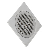 Squared Floor Drain Electroplating Metal High Flow Shower Floor Drain with Cover for Bathroom