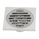 Squared Floor Drain Electroplating Metal High Flow Shower Floor Drain with Cover for Bathroom - Extra Image