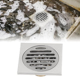 Squared Floor Drain Electroplating Metal High Flow Shower Floor Drain with Cover for Bathroom