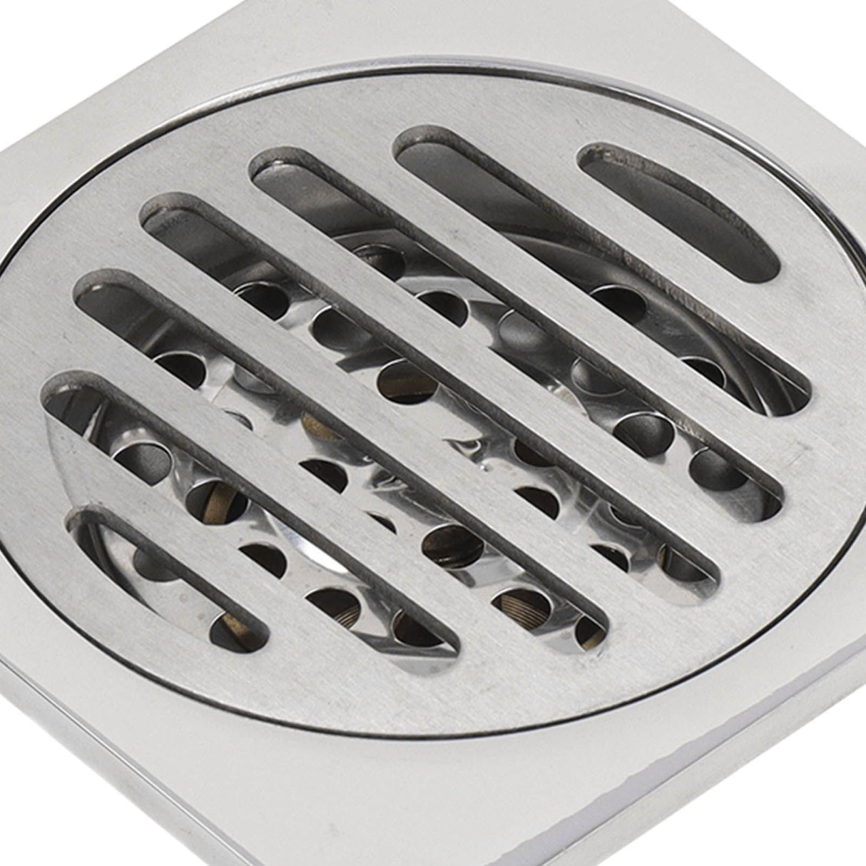 Squared Floor Drain Electroplating Metal High Flow Shower Floor Drain with Cover for Bathroom