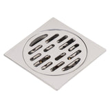 4 Inch Square Floor Drain Odor Proof Insect Proof Shallow Floor Drain with Pure Copper Core for Bathroom Kitchen Balcony Plating Shallow Water - Top-Down View