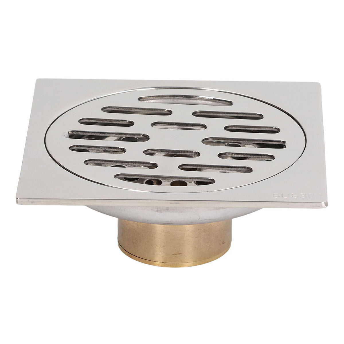 4 Inch Square Floor Drain Odor Proof Insect Proof Shallow Floor Drain with Pure Copper Core for Bathroom Kitchen Balcony Plating Shallow Water
