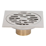 4 Inch Square Floor Drain Odor Proof Insect Proof Shallow Floor Drain with Pure Copper Core for Bathroom Kitchen Balcony Plating Shallow Water