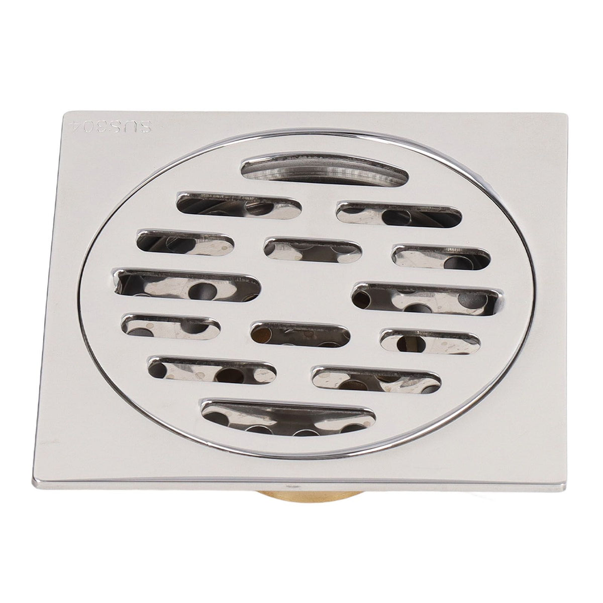4 Inch Square Floor Drain Odor Proof Insect Proof Shallow Floor Drain with Pure Copper Core for Bathroom Kitchen Balcony Plating Shallow Water
