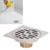 4 Inch Square Floor Drain Odor Proof Insect Proof Shallow Floor Drain with Pure Copper Core for Bathroom Kitchen Balcony Plating Shallow Water
