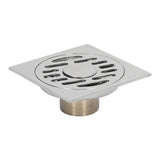 Shower Grates Electroplating Square Odor and Insect Repellent Lengthen Large Displacement Floor Drain for Bathroom Balcony S