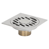 Shower Grates Electroplating Square Odor and Insect Repellent Lengthen Large Displacement Floor Drain for Bathroom Balcony S