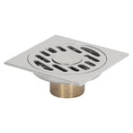 Shower Grates Electroplating Square Odor and Insect Repellent Lengthen Large Displacement Floor Drain for Bathroom Balcony S