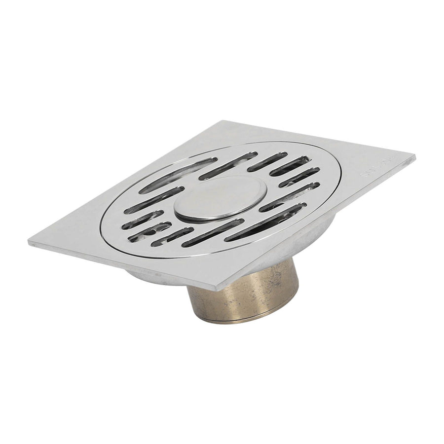 Shower Grates Electroplating Square Odor and Insect Repellent Lengthen Large Displacement Floor Drain for Bathroom Balcony S