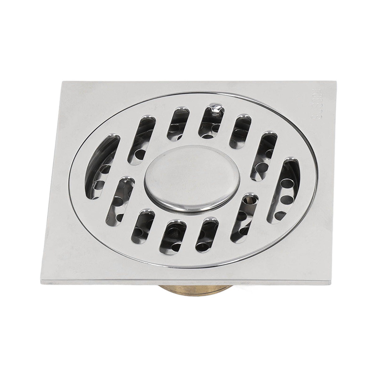 Shower Grates Electroplating Square Odor and Insect Repellent Lengthen Large Displacement Floor Drain for Bathroom Balcony S
