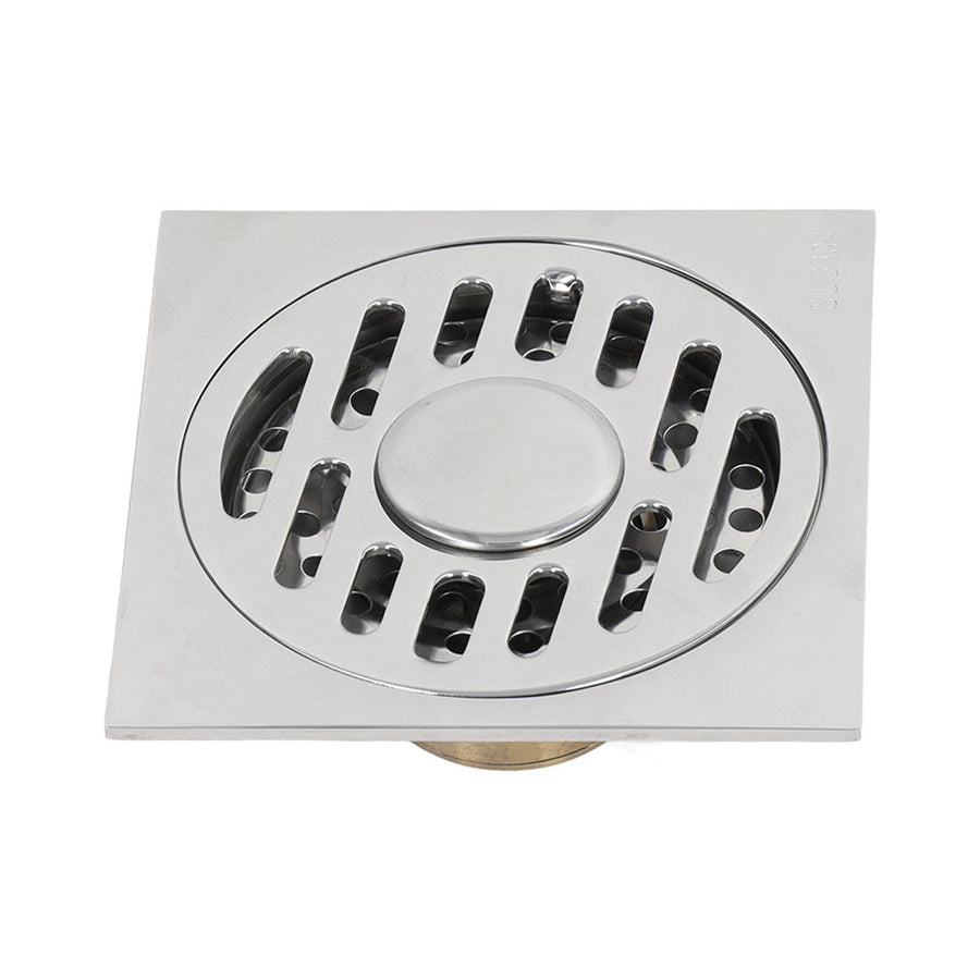 Shower Grates Electroplating Square Odor and Insect Repellent Lengthen Large Displacement Floor Drain for Bathroom Balcony S
