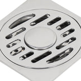 Shower Grates Electroplating Square Odor and Insect Repellent Lengthen Large Displacement Floor Drain for Bathroom Balcony S - Extra Image