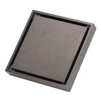 Shallow Water Floor Drain Copper Stainless Steel Odorless Insect Proof Fast Drainage for Bathroom Kitchen Gray