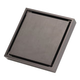 Shallow Water Floor Drain Copper Stainless Steel Odorless Insect Proof Fast Drainage for Bathroom Kitchen Gray - Front View