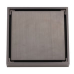 Shallow Water Floor Drain Copper Stainless Steel Odorless Insect Proof Fast Drainage for Bathroom Kitchen Gray