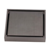 Shallow Water Floor Drain Copper Stainless Steel Odorless Insect Proof Fast Drainage for Bathroom Kitchen Gray