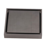 Shallow Water Floor Drain Copper Stainless Steel Odorless Insect Proof Fast Drainage for Bathroom Kitchen Gray