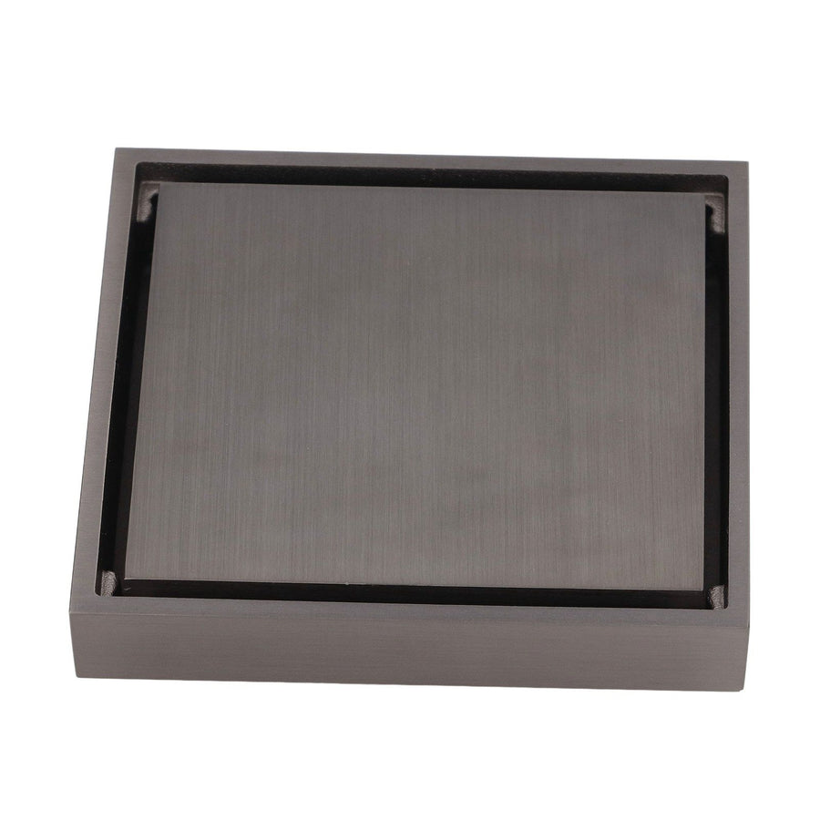 Shallow Water Floor Drain Copper Stainless Steel Odorless Insect Proof Fast Drainage for Bathroom Kitchen Gray