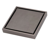 Shallow Water Floor Drain Copper Stainless Steel Odorless Insect Proof Fast Drainage for Bathroom Kitchen Gray