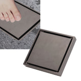 Shallow Water Floor Drain Copper Stainless Steel Odorless Insect Proof Fast Drainage for Bathroom Kitchen Gray