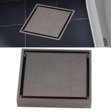 Shallow Water Floor Drain Copper Stainless Steel Odorless Insect Proof Fast Drainage for Bathroom Kitchen Gray